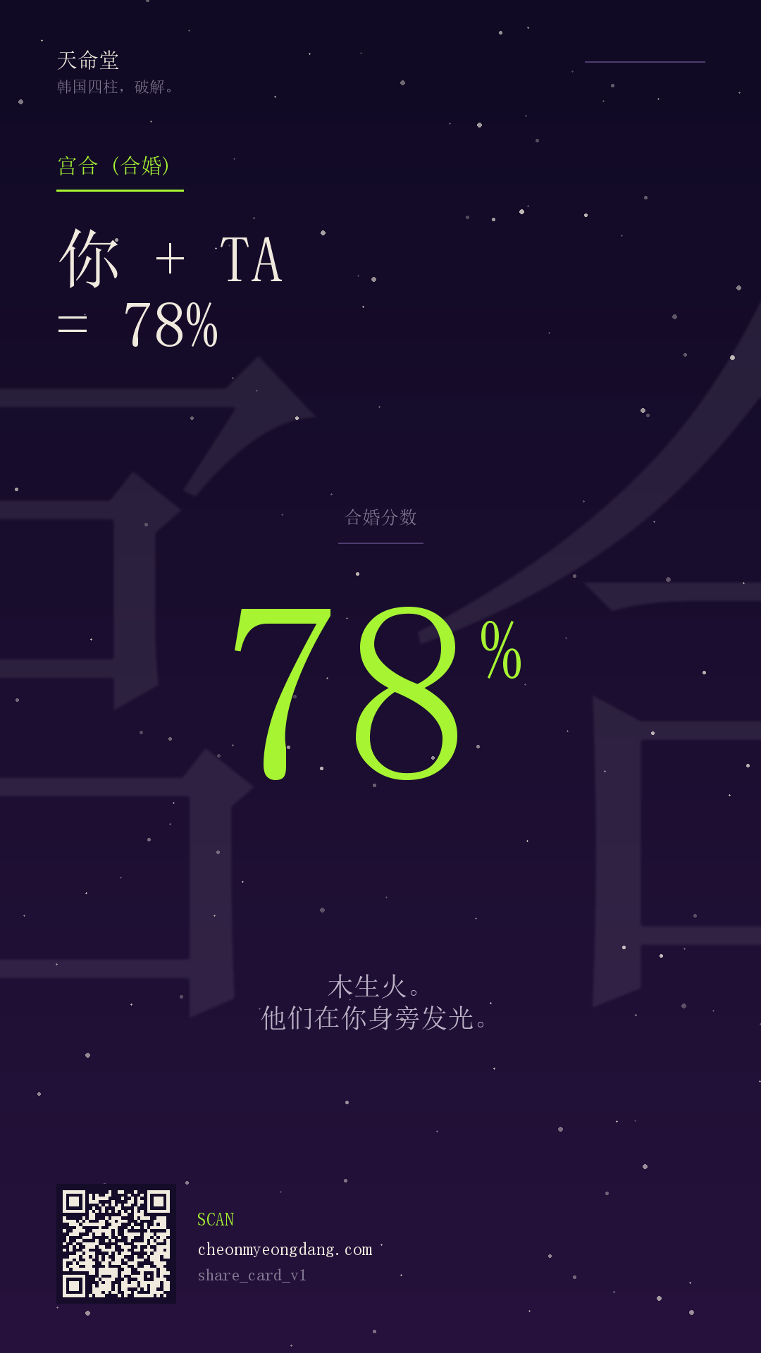 宫合卡片